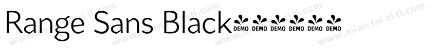Range Sans Black字体转换